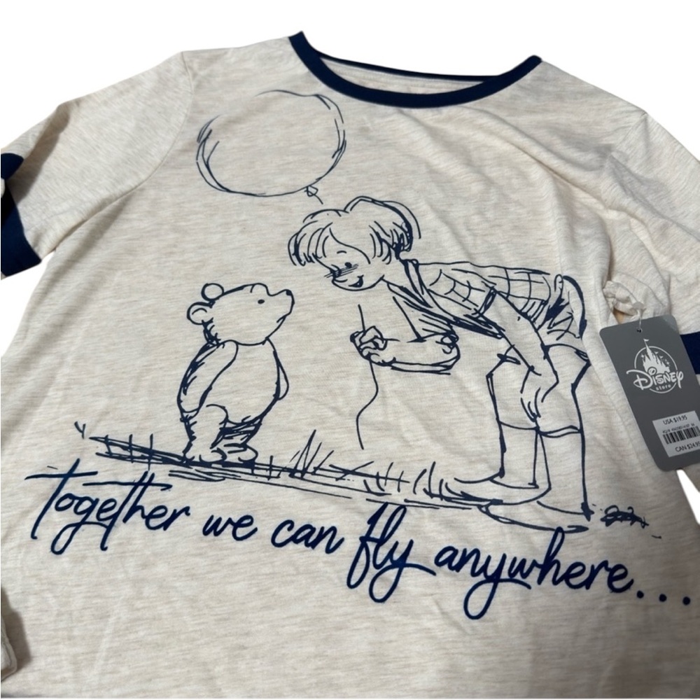 DISNEY Winnie the Pooh & Christopher Robin women’s baseball tee (MEDIUM)